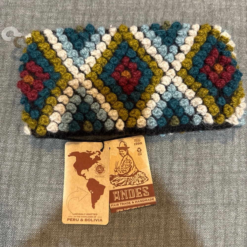 Handmade Multicolor Knit headband - Picture 1 of 3